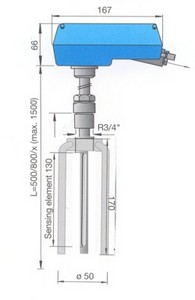 Pegelstand-Schaltsonde SET/TSSHS2 fr dickflssiges Material